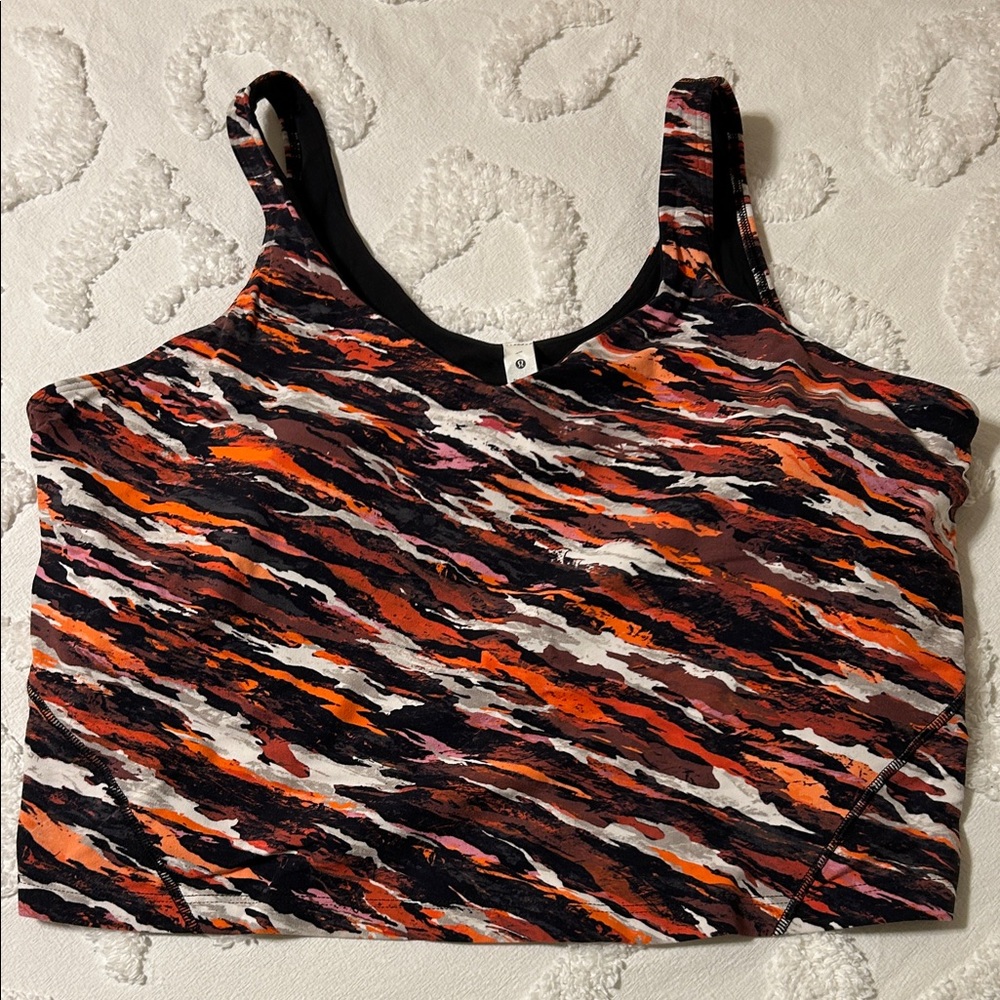 Lululemon Athletica Orange and Black Camisole